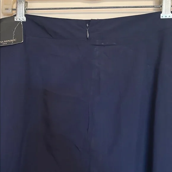 Banana Republic 100%.viscose navy skirt fixed wrap around new with tags size 12 - Picture 4 of 7